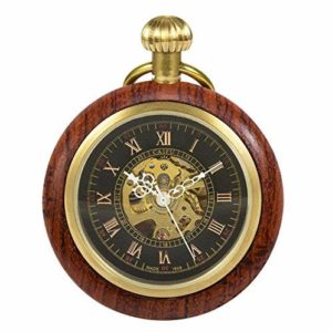 Taschenuhr Handaufzug ♥ TREEWETO ♥ Analog ♥ Acryl ♥ Taschenuhr mechanisch Handaufzug